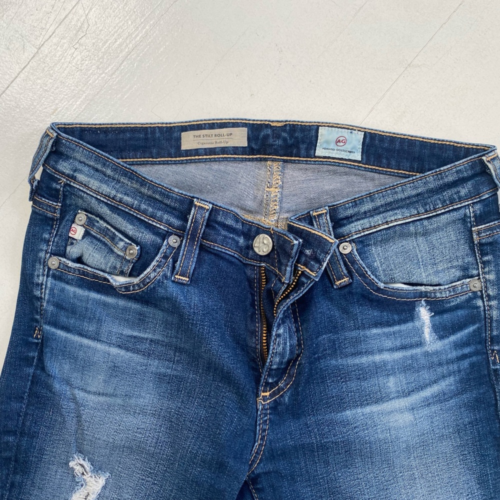 distressed AG skinny jeans